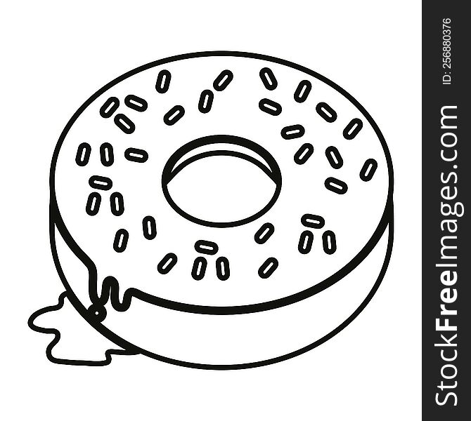 vector icon illustration of a tasty iced donut. vector icon illustration of a tasty iced donut