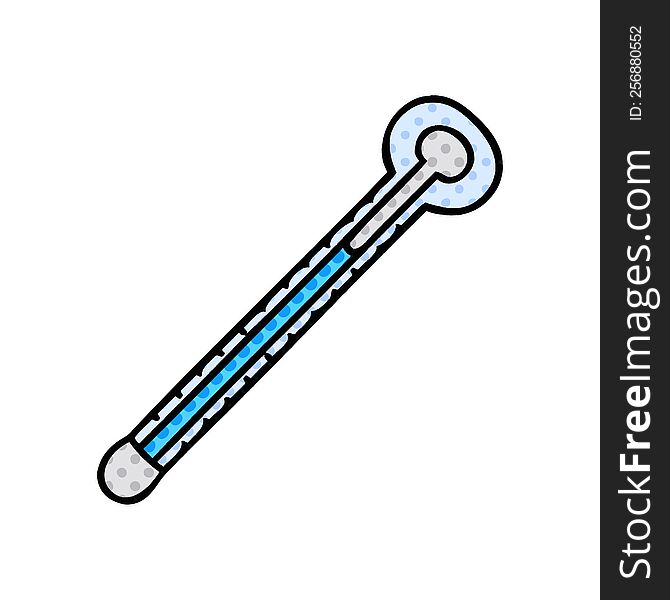 comic book style quirky cartoon thermometer. comic book style quirky cartoon thermometer