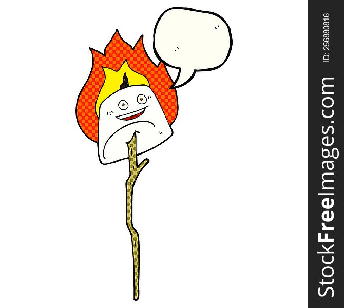 comic book speech bubble cartoon toasted marshmallow