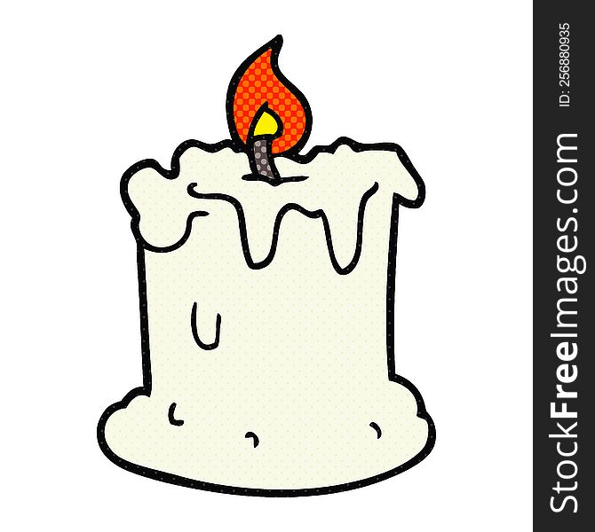 freehand drawn cartoon dribbling candle