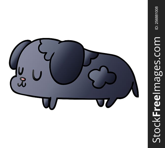 Gradient Cartoon Kawaii Of A Cute Dog