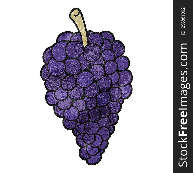 freehand textured cartoon grapes