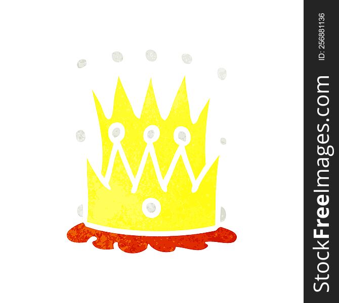 retro cartoon doodle of two crowns