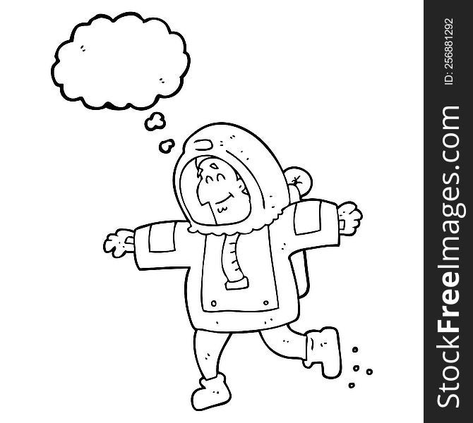Thought Bubble Cartoon Astronaut