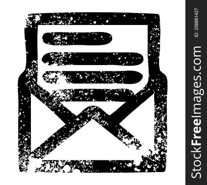 envelope letter distressed icon symbol