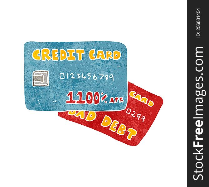 retro cartoon credit cards