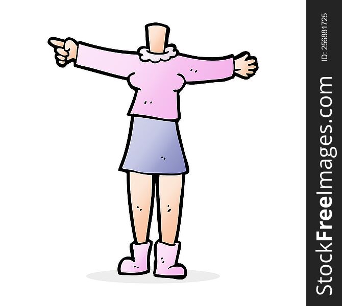 Cartoon Female Body (add Photos Or Mix And Match Cartoons