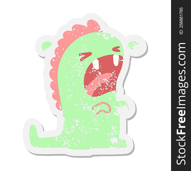 crying dinosaur grunge sticker