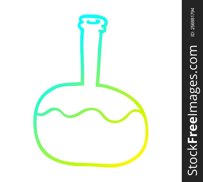 Cold Gradient Line Drawing Cartoon Experiment Potions