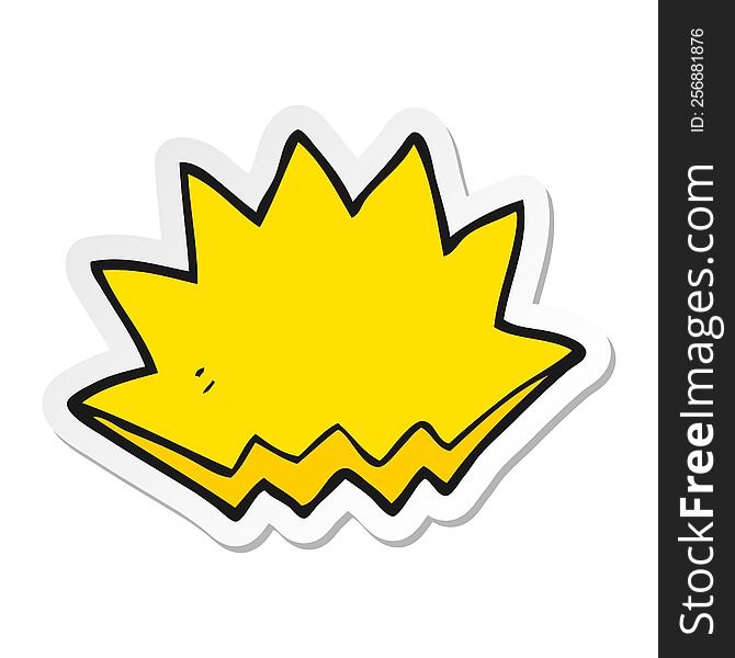 sticker of a cartoon explosion decorative symbol