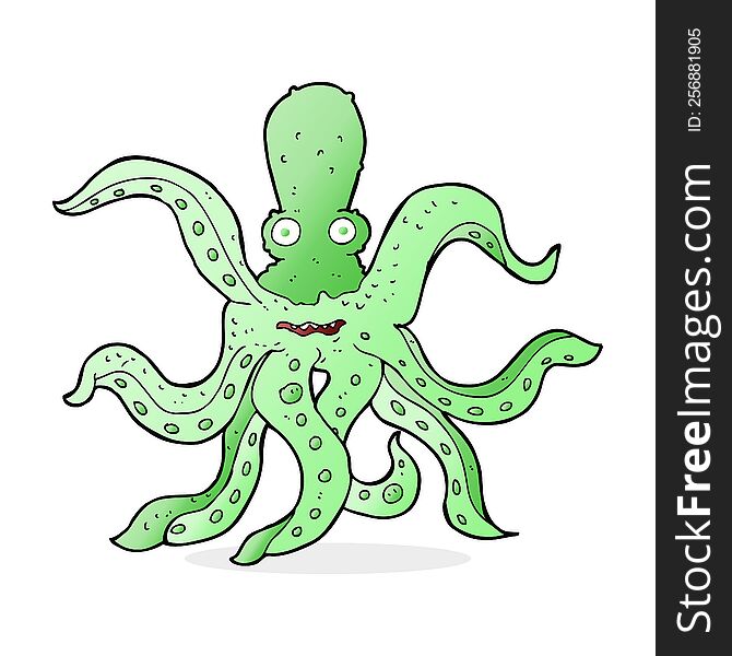 Cartoon Giant Octopus