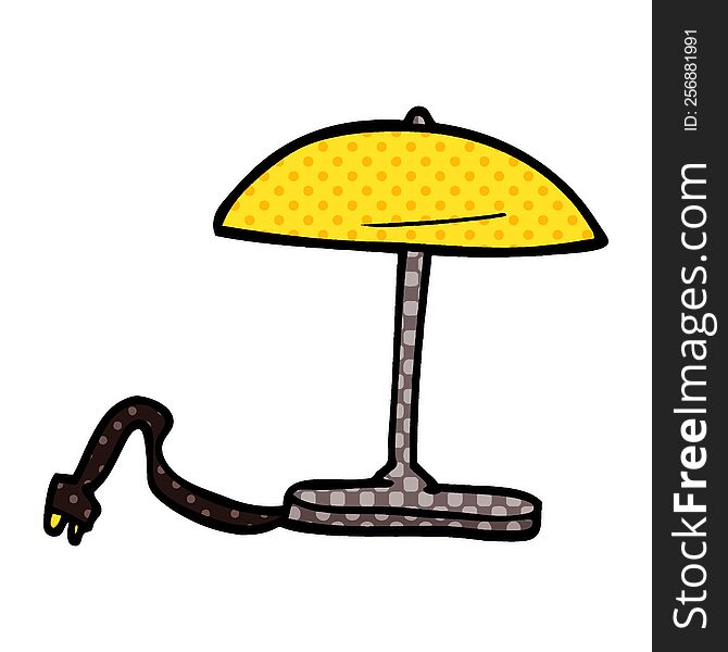 cartoon doodle lamp