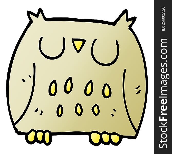 Cartoon Doodle Happy Owl