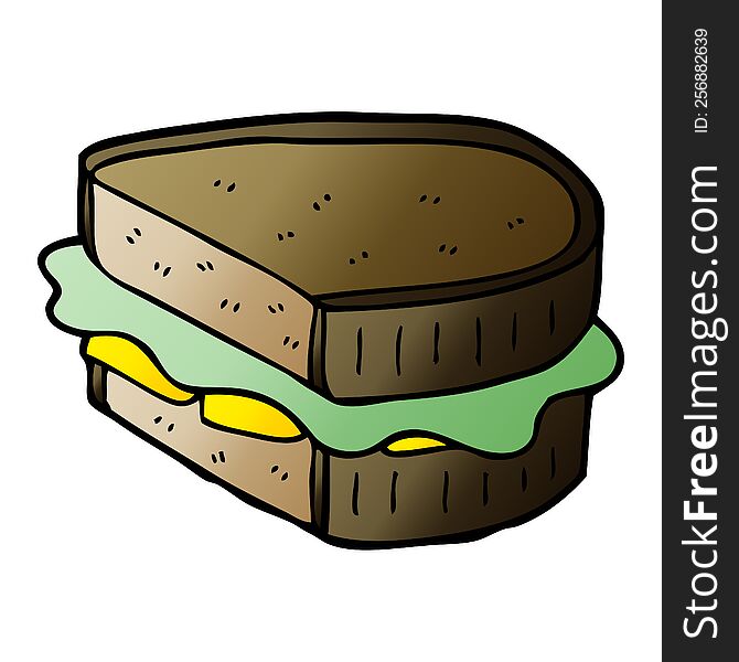 cartoon doodle loaded sandwich