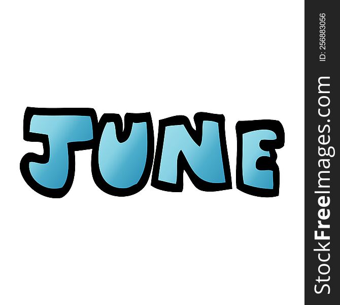 cartoon doodle month of june