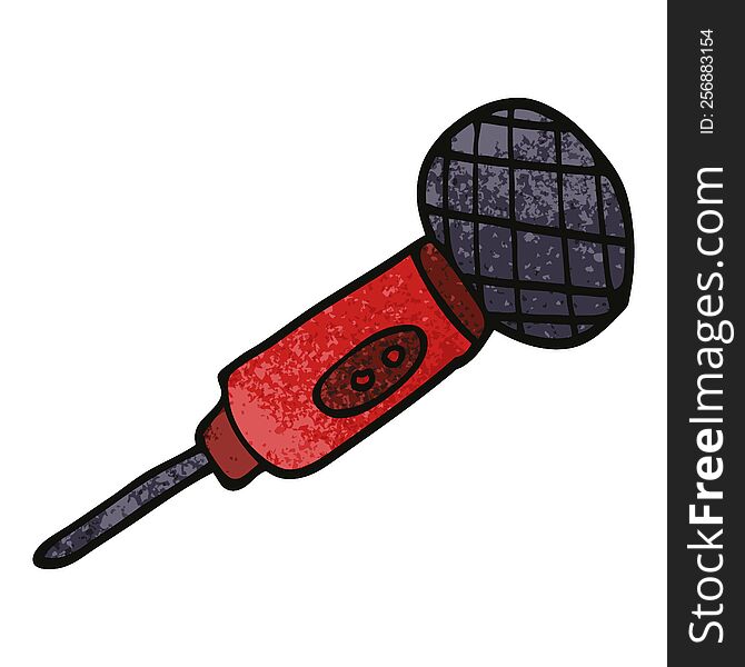 cartoon doodle microphone