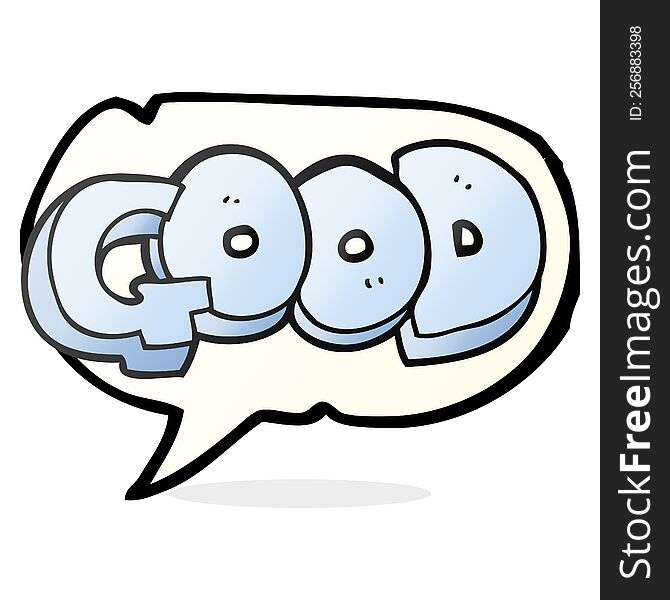 speech bubble cartoon Good symbol