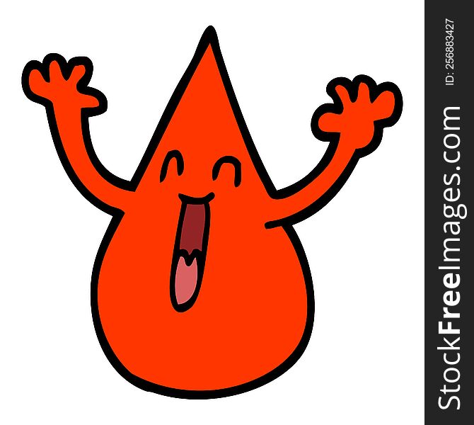 Cartoon Doodle Blood Droplet