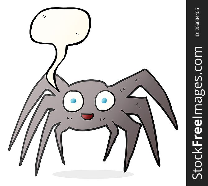 Speech Bubble Cartoon Spider