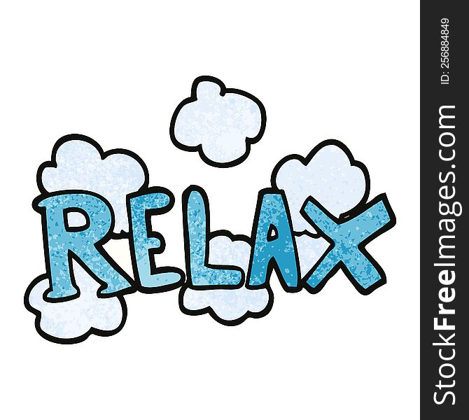 Cartoon Doodle Relax Symbol