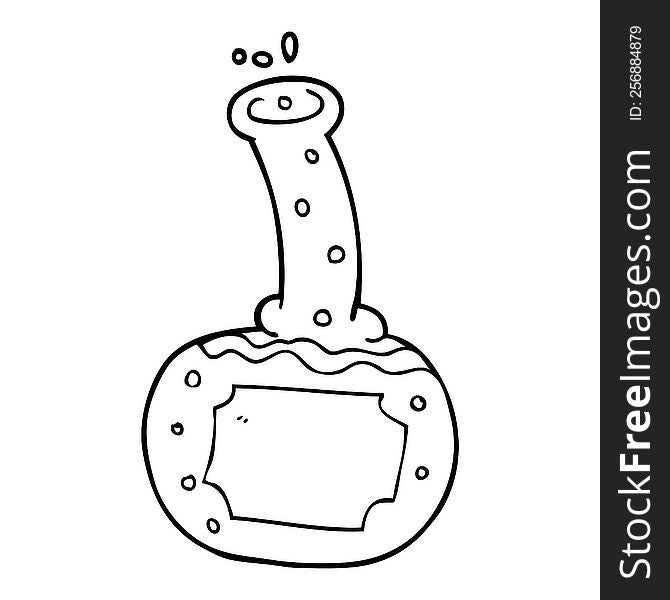 line drawing cartoon experiment potions