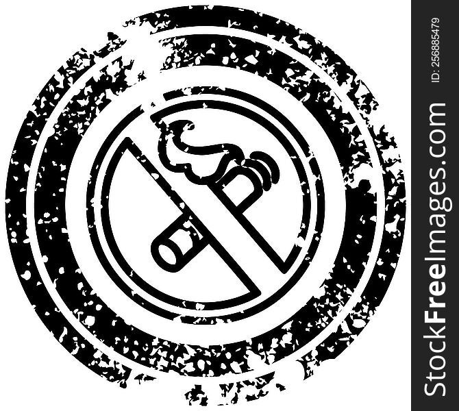 no smoking distressed icon symbol