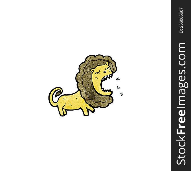 cartoon roaring lion