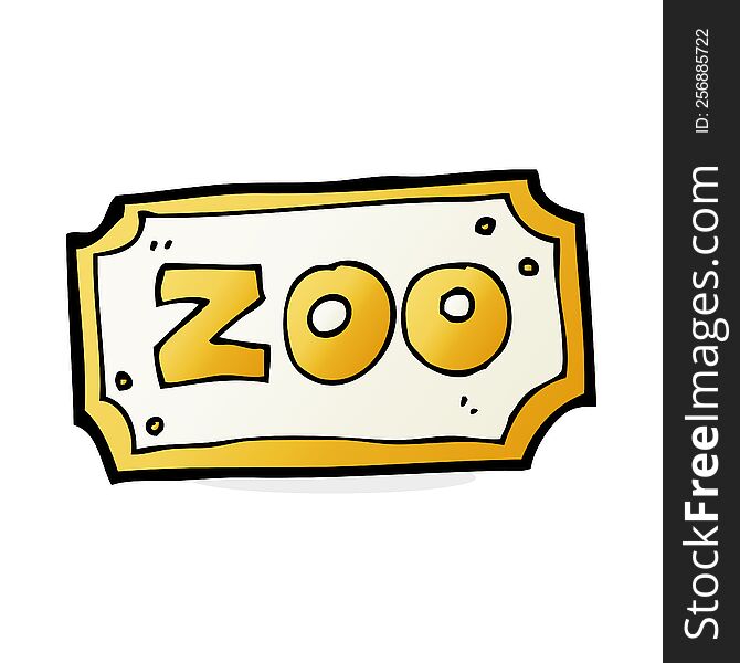 cartoon zoo sign