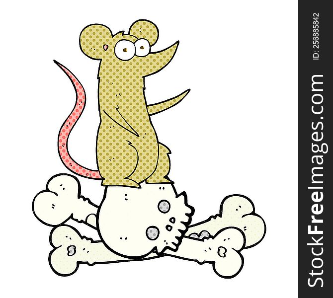 Cartoon Rat On Bones