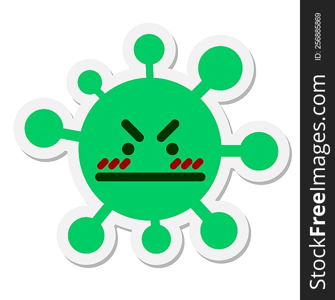 annoyed virus sticker