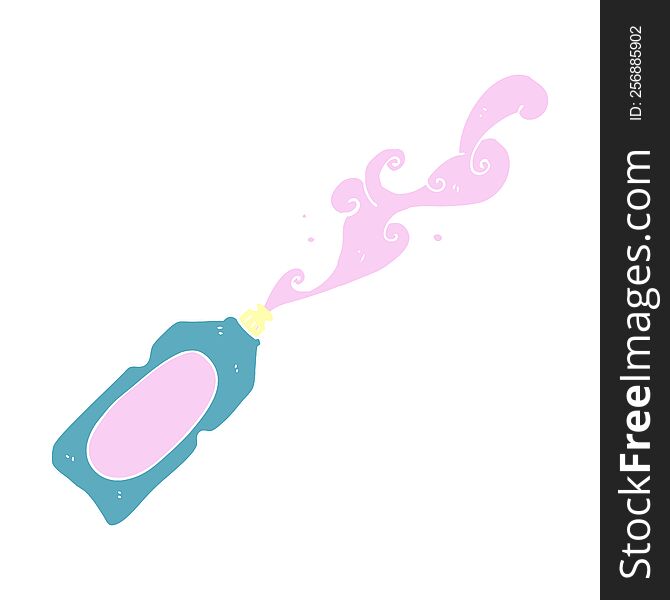 flat color illustration of cleaning product squirting. flat color illustration of cleaning product squirting