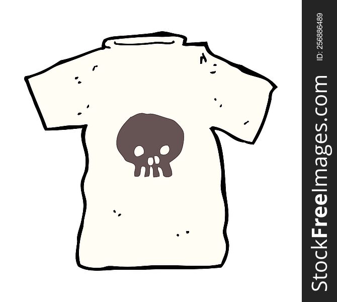 cartoon skull tee