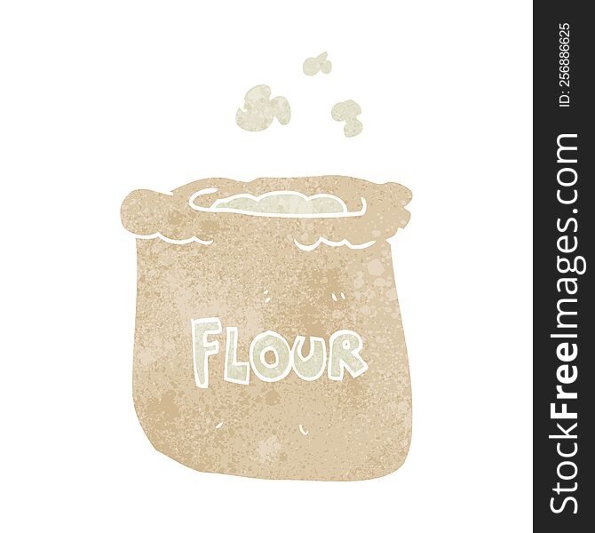 Retro Cartoon Bag Of Flour