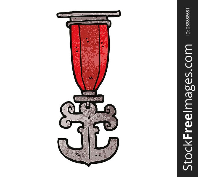 cartoon doodle sailor medal