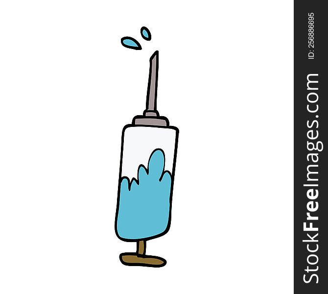 cartoon doodle fluid injection