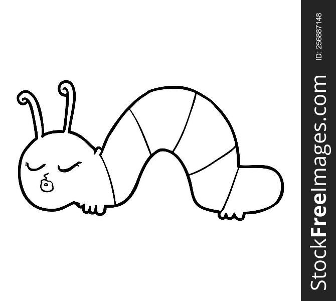 cartoon caterpillar. cartoon caterpillar