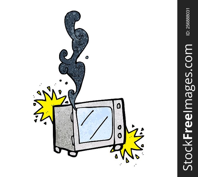 cartoon exploding microwave