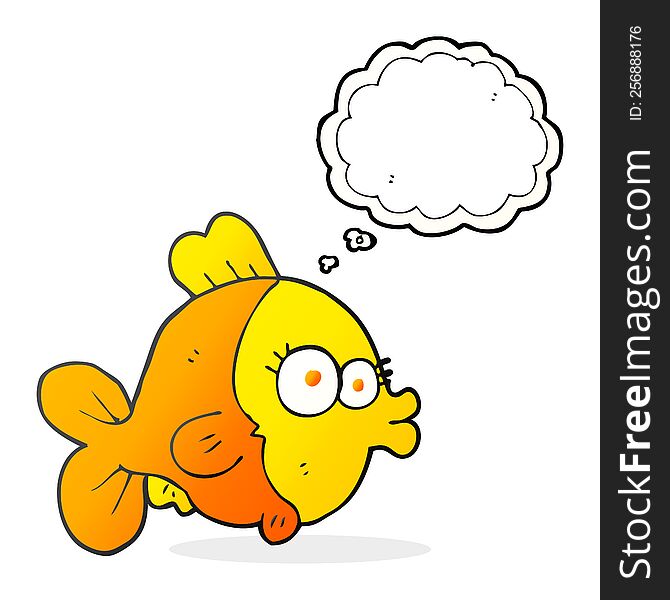 Funny Thought Bubble Cartoon Fish