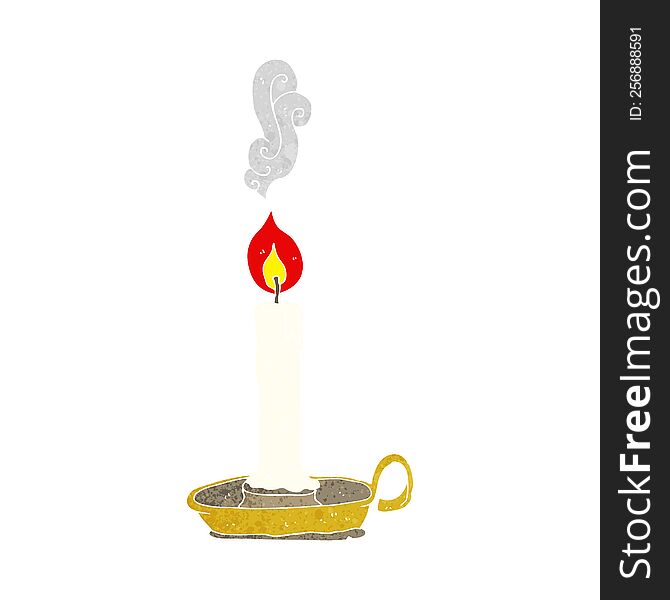 cartoon burning candle