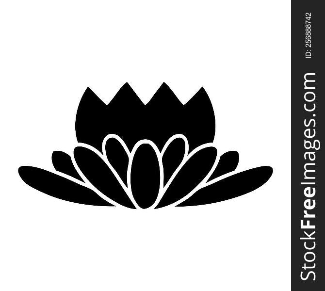 flat symbol of a flower. flat symbol of a flower