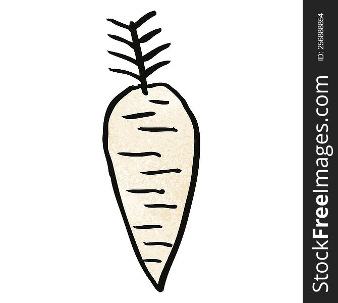 cartoon doodle root vegetable