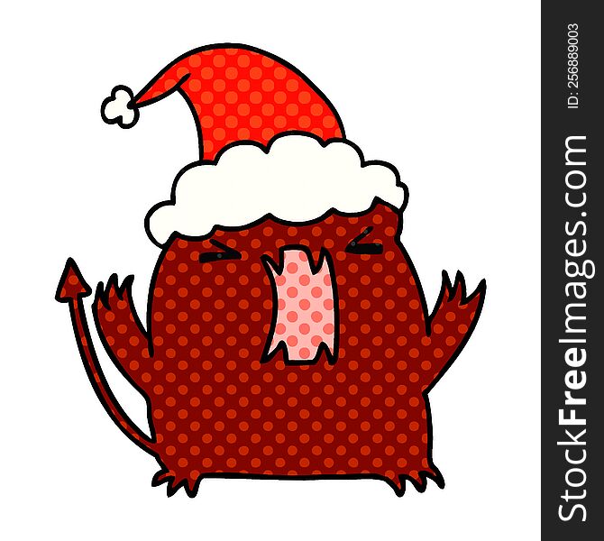 Christmas Cartoon Of Kawaii Devil