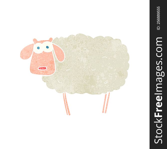 Retro Cartoon Sheep