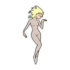 Free Cartoon Future Space Woman Stock Images - 256893364