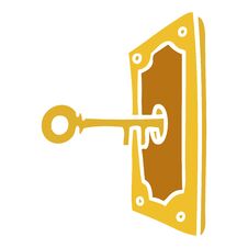 Free Cartoon Doodle Of A Door Handle Stock Image - 256898331