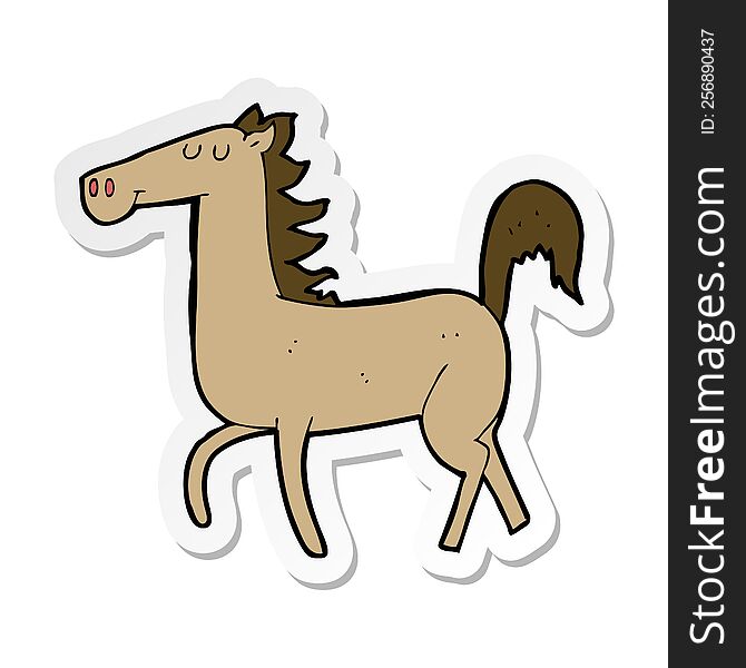 sticker of a cartoon horse