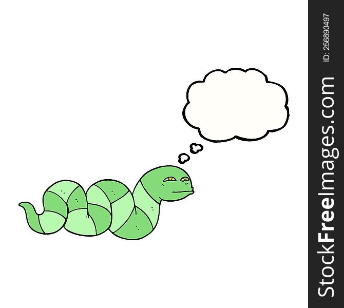 Thought Bubble Cartoon Snake