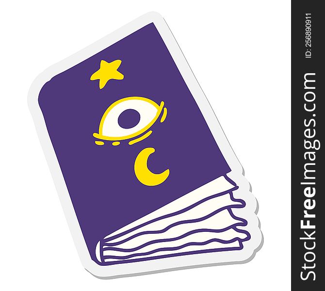 Spooky Spellbook With Eyeball Sticker