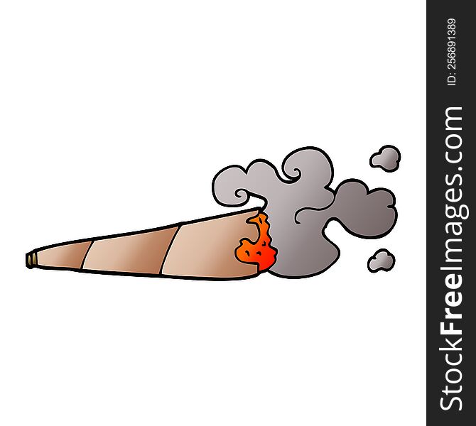 cartoon doodle rolled cigarette