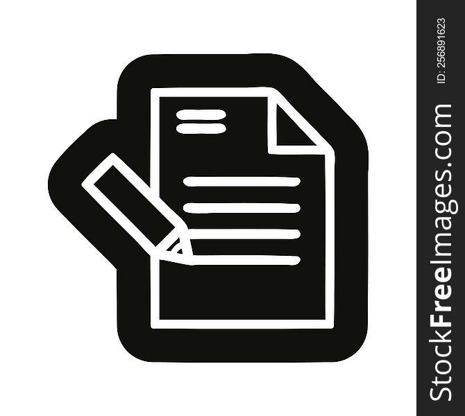 writing document icon symbol